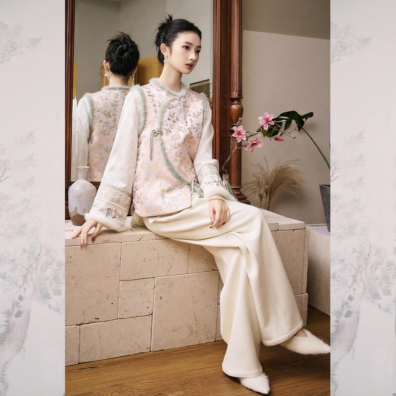 JK&JS Women's New Chinese Style Wide-Leg Casual Pants