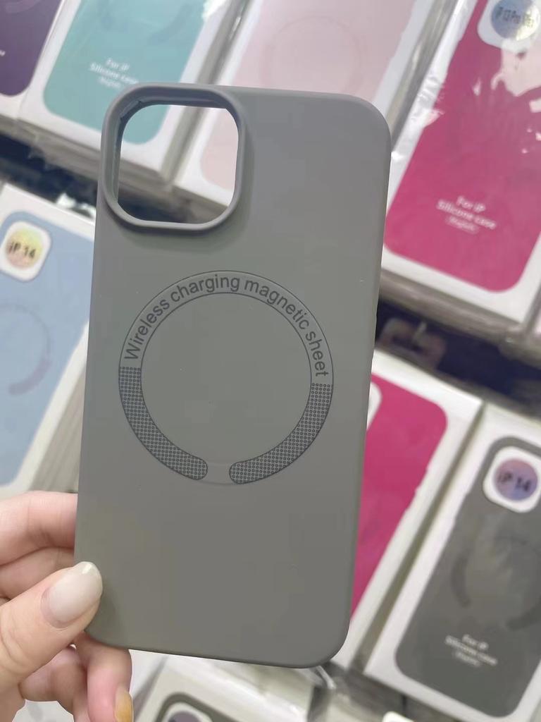 Применимо к чехлу для мобильного телефона Apple 16Promax, жидкий силикон iPhone 15 анимация магнитная зарядка, противоударный 14 защитный чехол