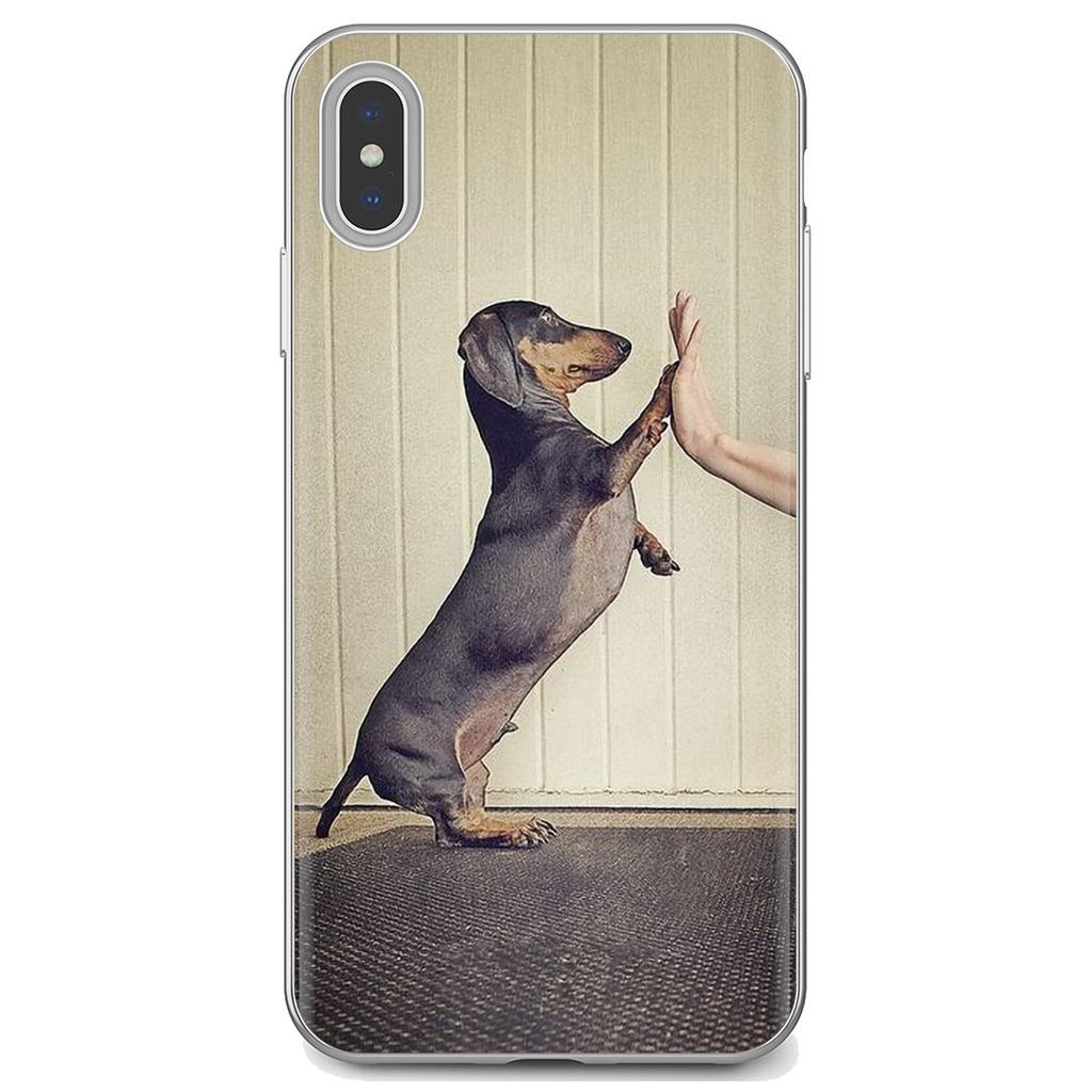 Мягкий чехол для iPhone iPod Touch 11 12 Pro 4 4S 5 5S SE 5C 6 6S 7 8 X XR XS Plus Max 2020, мягкий чехол с силуэтом таксы, щенков, собак
