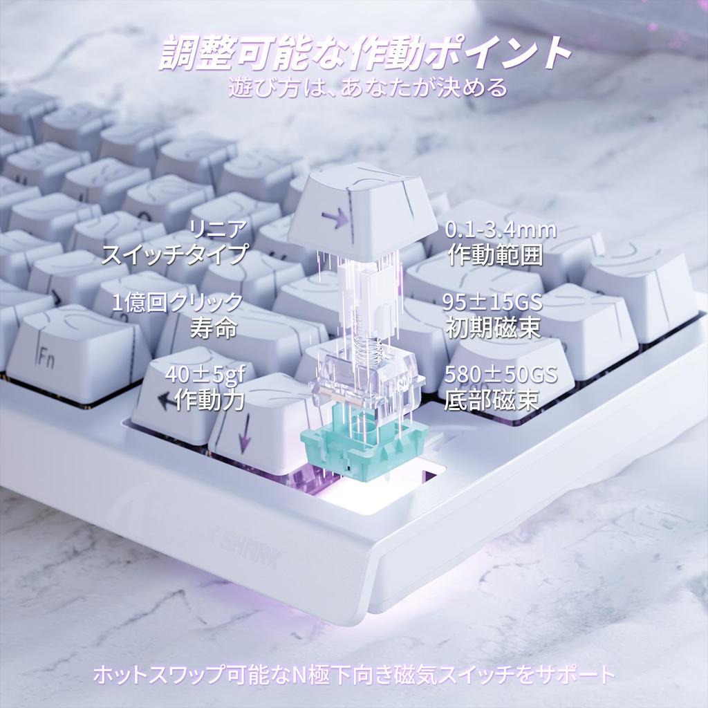 MAMBASNAKE X ATTACK SHARK Игровая клавиатура с быстрым срабатыванием, проводная, 8 кГц, с настраиваемым срабатыванием, компактная, 66 клавиш, PBT, RGB, легкая, 55 г, игровая мышь с 3