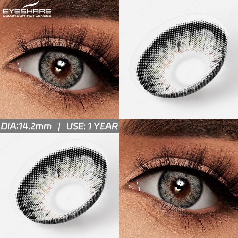 Eyeshare KING Series Dark Blue Colored Contact Lenses for Eyes Fashion Natural Yearly Lens 14.2mm 2pcs/pair
