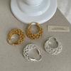 Полые плетеные круглые металлические серьги-кольца, французский дизайн, персонализированные женские серьги, ежедневные, для вечеринок, подарки
