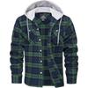 Осенне-зимняя мужская фланелевая рубашка, хлопковая рубашка с длинными рукавами, повседневная рубашка с капюшоном