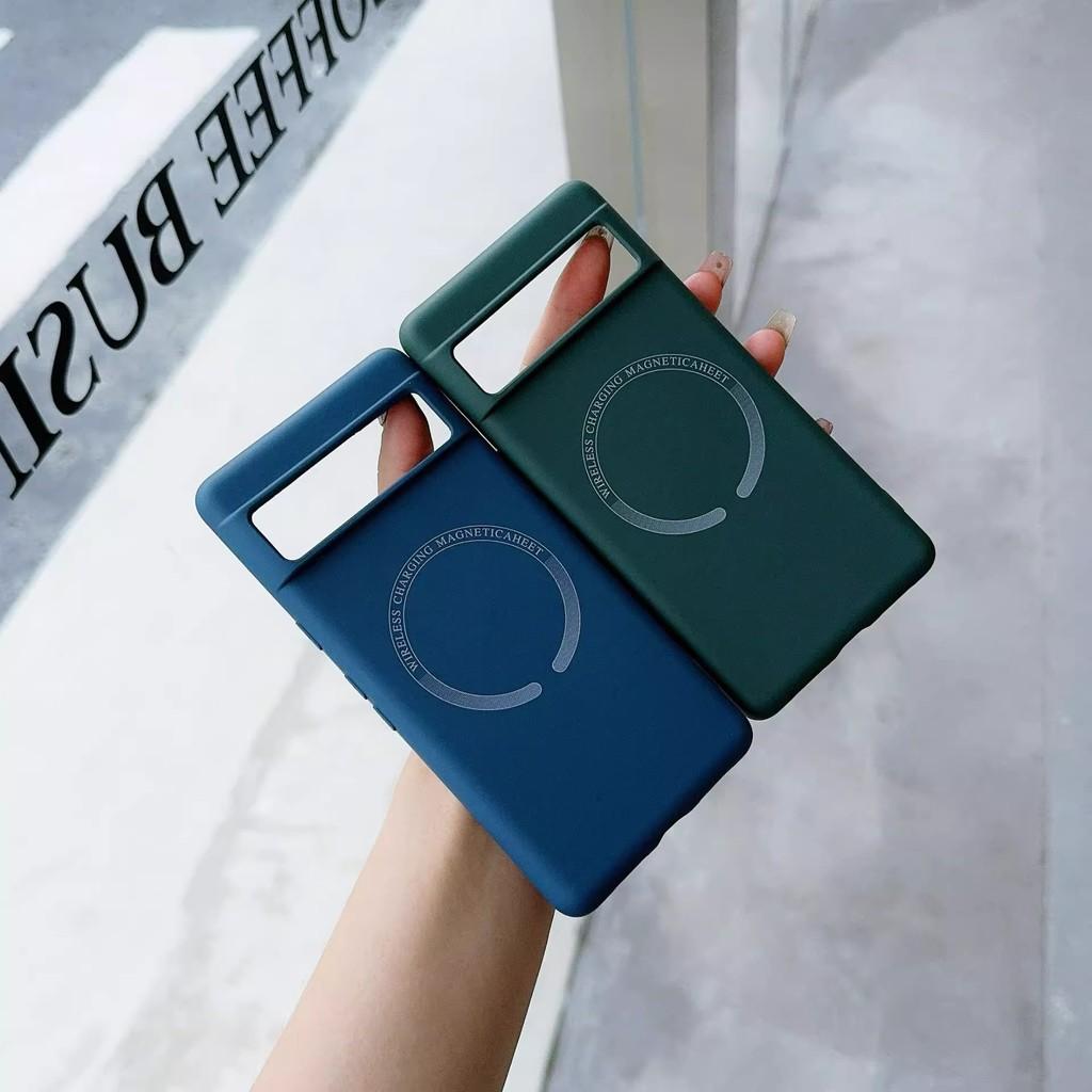 Magnetic Magsafe For Liquid Phone Case Google Pixel 8 8a Matte Cover Shockproof