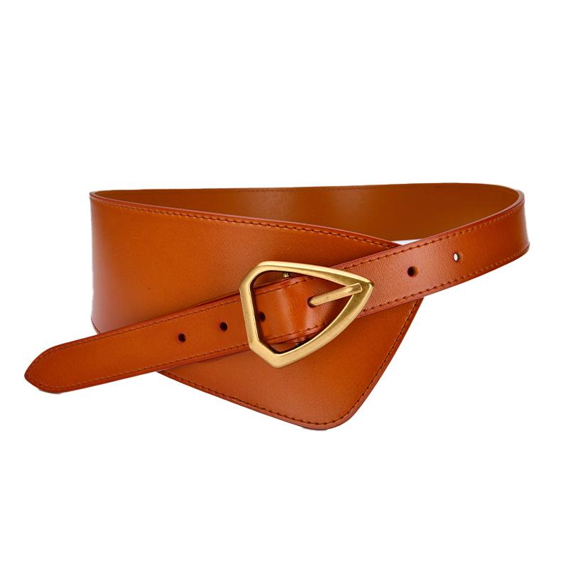 Hot Sale Women Genuine Leather Waistbands Waist Seal Fashion Metal Pin Buckles Belts Strap Personality Female Wide Soft Belt