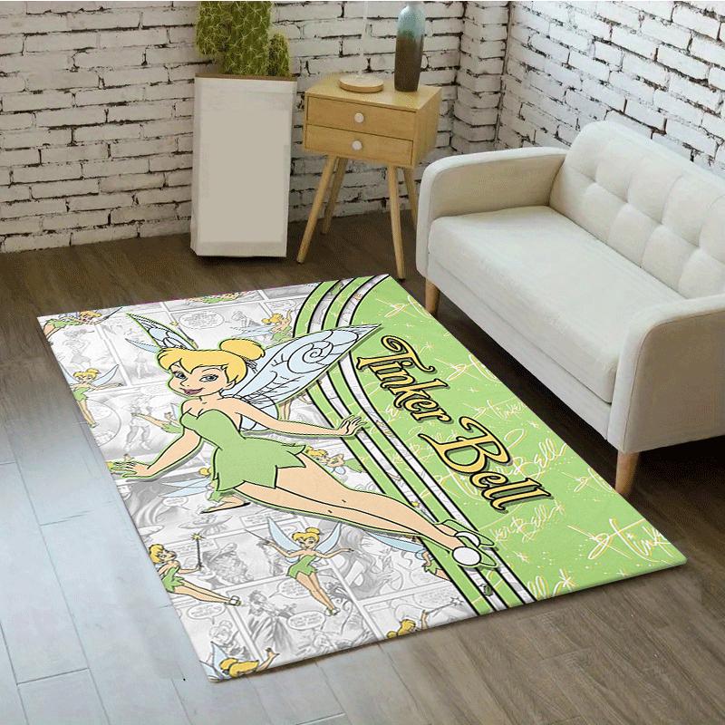 1pc Fairies Tinker Bell Rug Anti Slip, Non Shedding, Ideal for Living, Bedroom & Laundry Handcrafted Home Decor