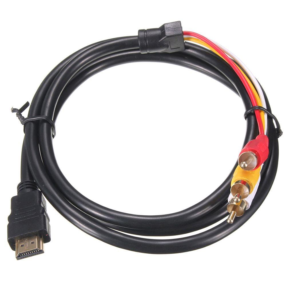 5 футов HDMI Male To 3 RCA 1080P VGA шнур Видео Аудио AV кабель для ТВ HDTV DVD Бытовая электроника
