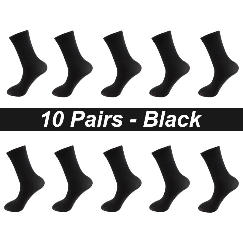10Pairs/Lot Men Socks Combed Cotton Black Casual Business Breathable High Quality Man Sock New For Male Plus Size EU38-48