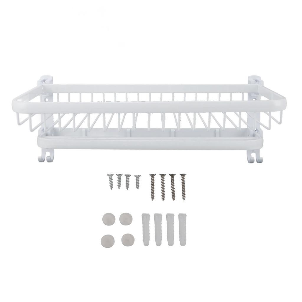 Foldable Towel Shelf with Towel Bars Hooks Punch Free Rust Resistant Space Aluminum Bathroom Towel
