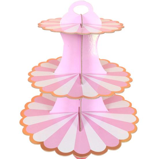 3-Layer Cupcake Dessert Paper Stand Display Rack Birthday Wedding Party Supplies