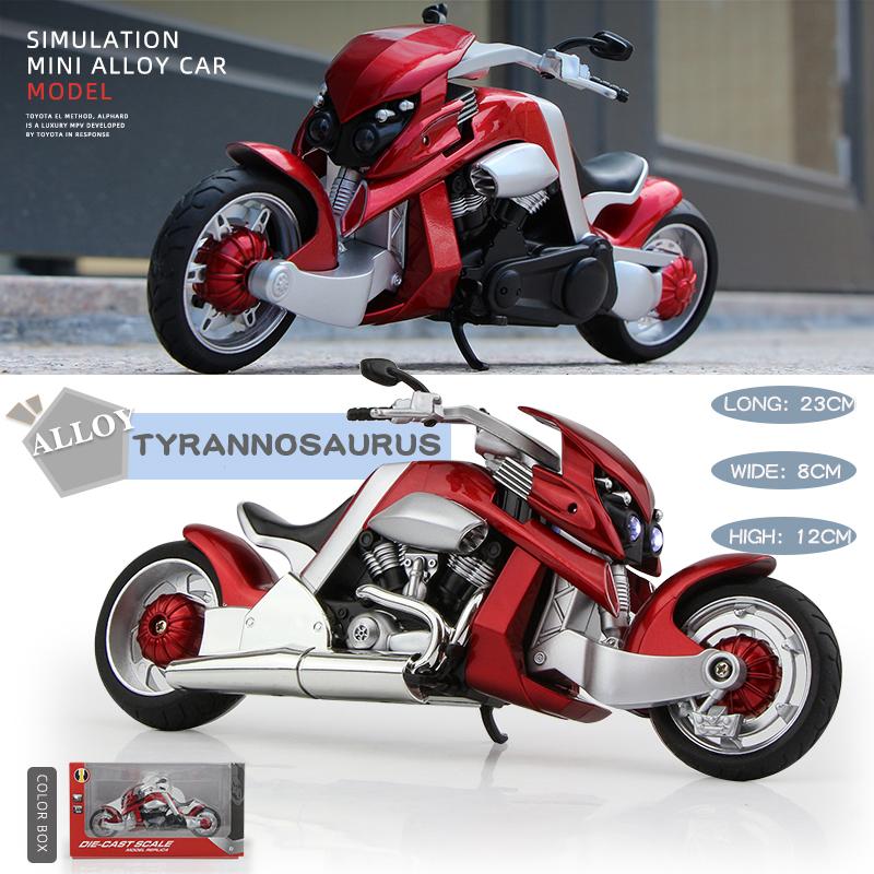 1:12 Scale Tyrannosaurus Rex V-REX Alloy Racing Motorcycles Model, with Simulation Street Motorcycle Model Collection