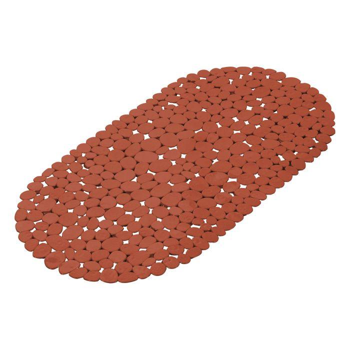 Tapis fond de baignoire 36 x 69 cm Essentiel terracotta