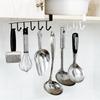 Iron 6 Hooks Storage Shelf Wardrobe Cabinet Metal Under Shelves Mug Cup Hanger Bathroom Kitchen Organizer Hanging Rack Holder
