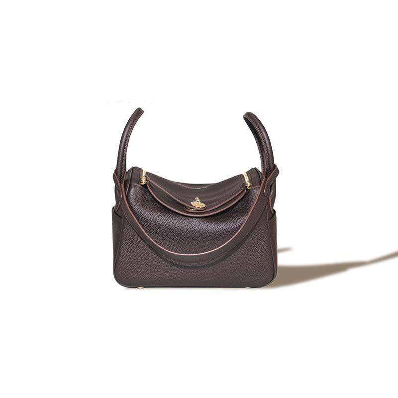 2025 Новая Женская Сумка из Натуральной Кожи Кожа Головного Слоя Сумка Lindy Маленькая Lindy Модная Универсальная Ручная Одноплечевая Сумка Кроссбоди