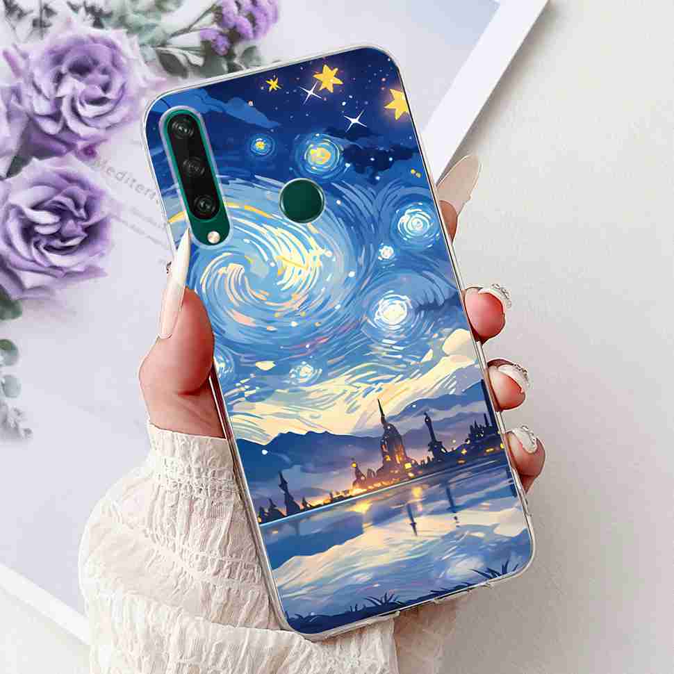 For Huawei Y6p Case Popular Painted Cover Soft Silicone Phone Case For Huawei Y 6p Y6p Y 7p Y7p Back Cover Bumper