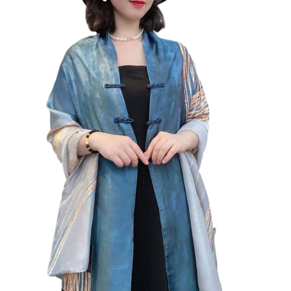 Sun Protection Silk Scarf Headscarf Thin Temperament Cardigan For Women Lady Girl