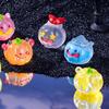 6 Piece Resins Glowing in Dark Pumpkin Miniature Ornaments Halloween Party Supplies DIY Craft Project Accessories Gift