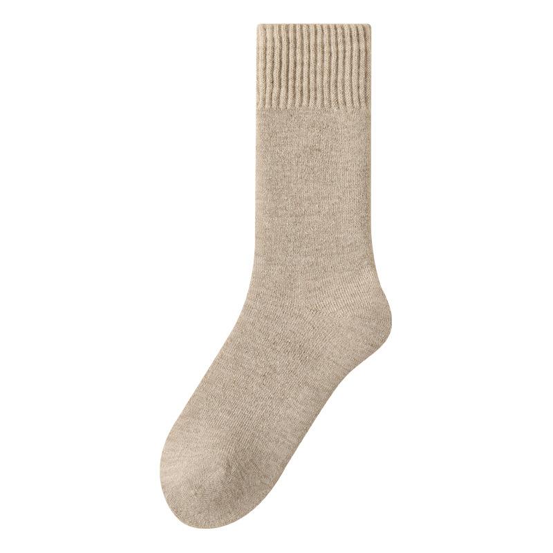 Wool, Fleece, Thickened Warm Men's Socks, Winter Thigh-high Socks, Cashmere and Mid-calf Socks