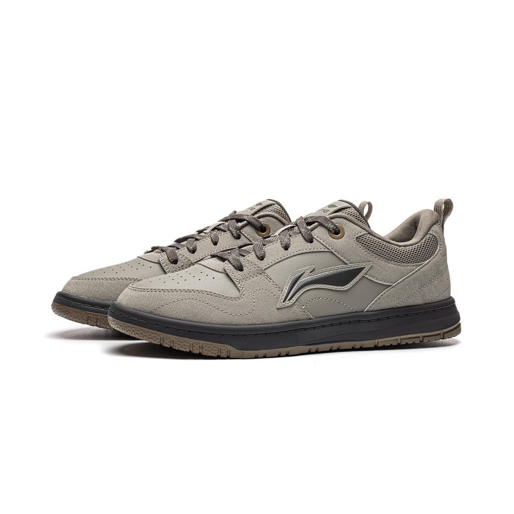 Li-Ning Tianji Lite Модные Классические Универсальные Удобные Спортивные Нескользящие Износостойкие Низкие Кеды Кроссовки Мужские Коричневый Серый AGCW253-3