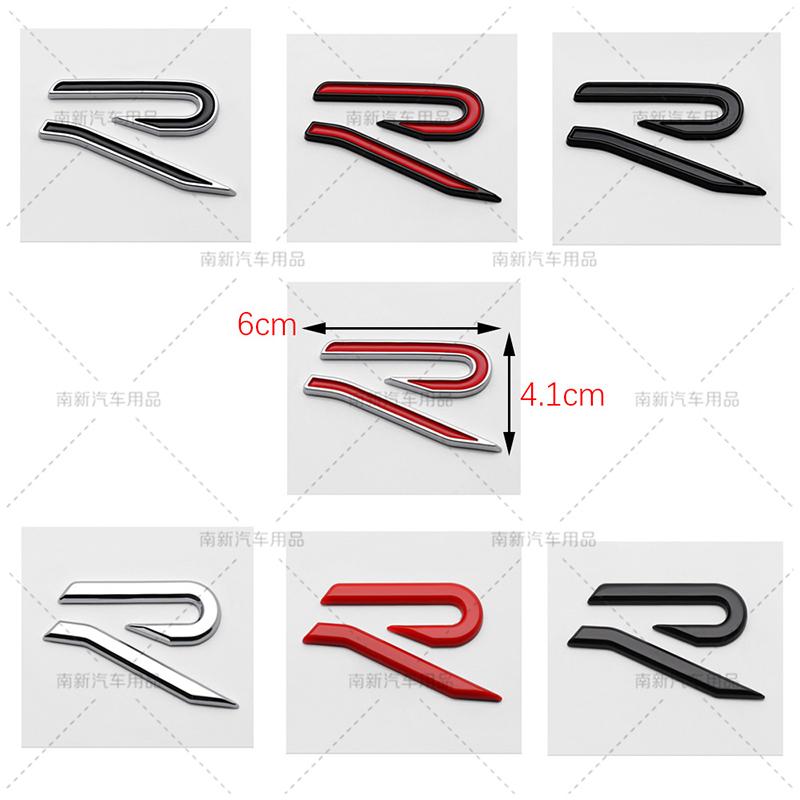 LMN1 2026 Hot VOLKSWAGEN 3D ABS New R Badge Rear Trunk Emblem Car Stickers Decal For VW Volkswagen Golf 6 7 8 GTI MK6 Mk7 MK8 Car Sty
