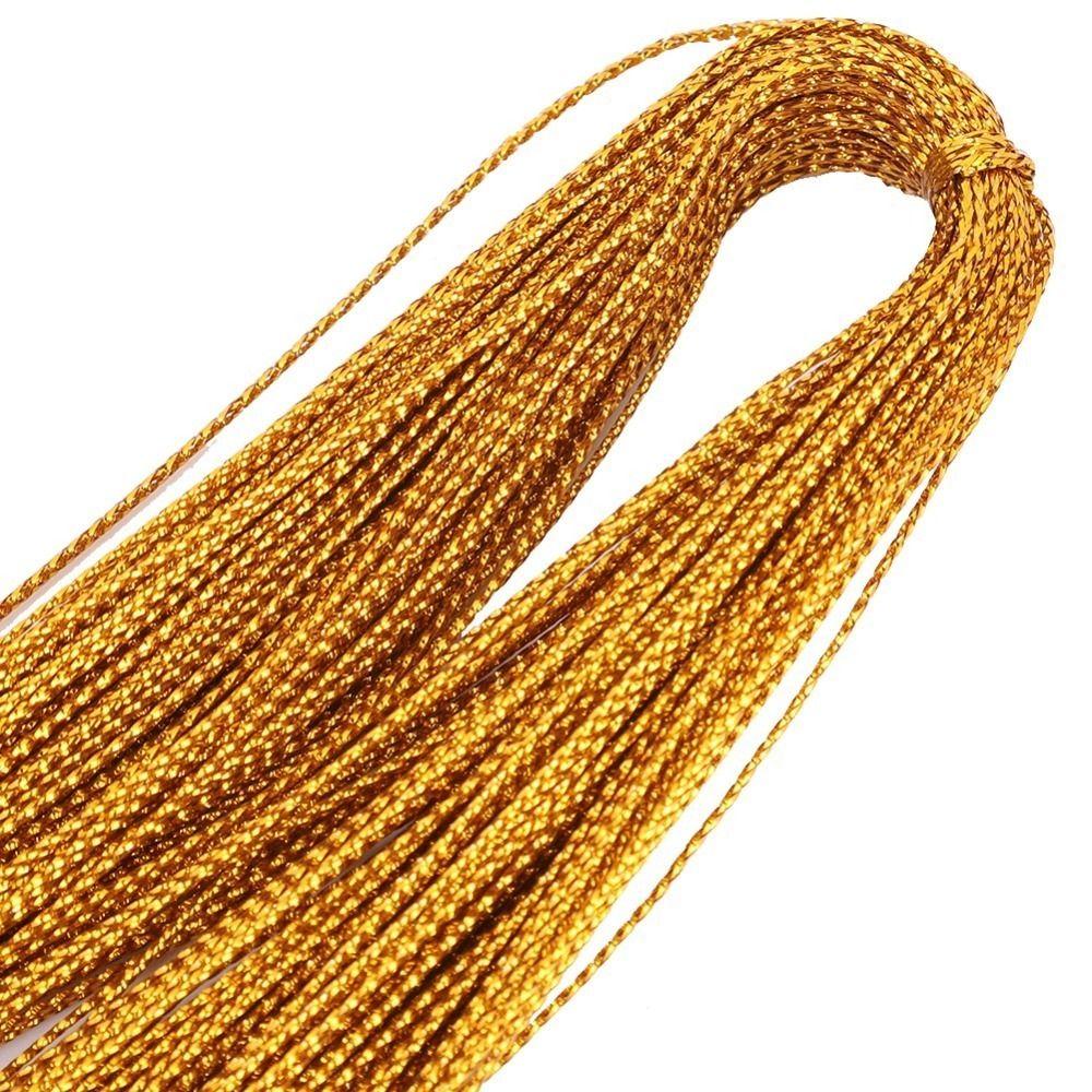 2pcs Non Stretch Metallic Cord String 1mm Thickness Jewelry Making Thread DIY Craft Cord  Hang Tags