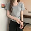 GMXIA Футболка с короткими рукавами на шнурке, женская, весна-лето, сладкий пряный ветер, утягивающий, короткий, шикарный топ с короткими рукавами