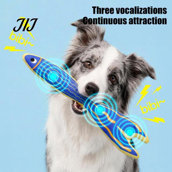 Stress Relief Toys for Dogs Ocean Fish Dog Toy, Interactive Squeaky Chew Stuffed Plush Sounding Pets Toy Medium And Large Tug-of-war Games Durable