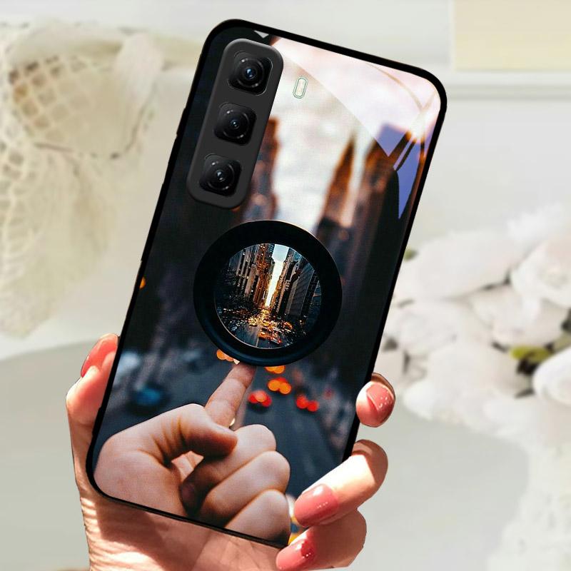 Закаленное Стекло Чехол Для Infinix Hot 60 60i Hot60 Pro Plus 60Pro Телефон Задняя Крышка Полное Покрытие Защита Линзы Чехол Fundas Etui