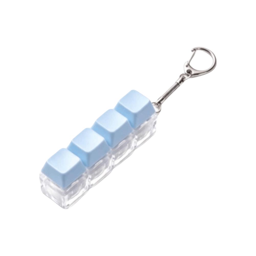 Bag Charms Keyboard Fidget Keychain 4 Keys Button Fidget Clicker Toy Keycap Keychain  Gifts