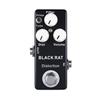 Quality Black RAT Distortion Pedal Mini Guitar Effect Pedal with True Bypass Durable Metal Alloy Body