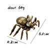 Solid Copper Spider Figurines Miniature Creative Desktop Toy Ornament Decoration Crafts Accessories Vintage Brass Animal Tea Pet