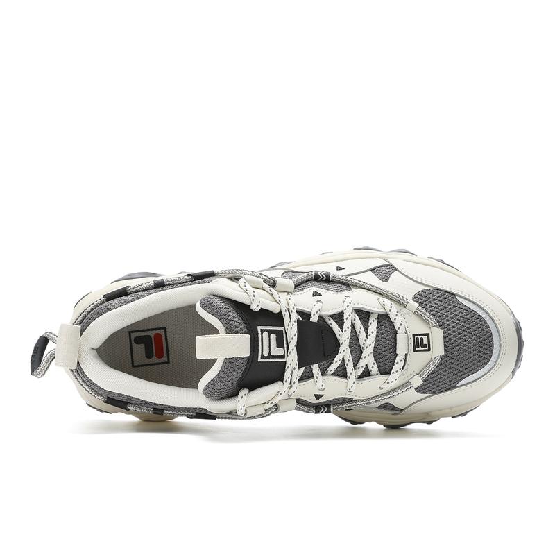 New FILA Running Abrasion Resistant Moisture Wicking Lightweight Low Top Running Shoes Men's White Gray F12M442115FAG
