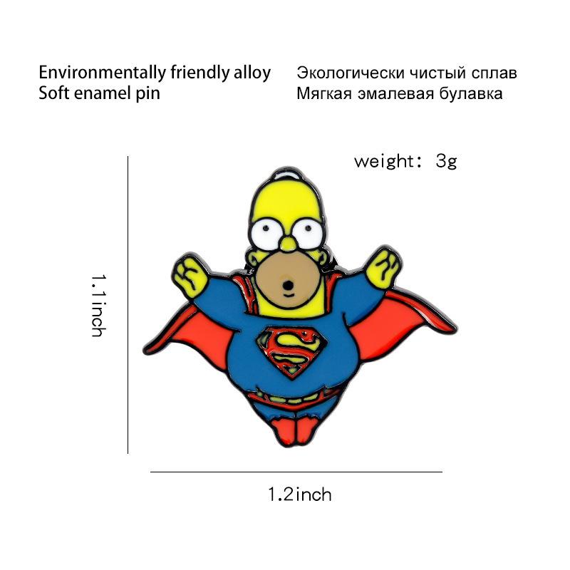 Cartoon Characters Sitcom Happy Family Brooch Versatile Accessories
