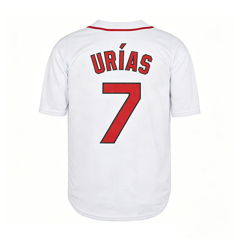 Men's Vintage-Style Stitched Baseball Jerseys 7 Urias 34 Mexico S-3XL