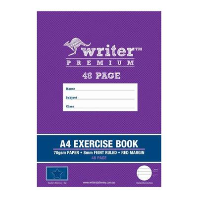 Тетрадь Writer Premium А4 в линейку, 8 мм (Звездная маржа)