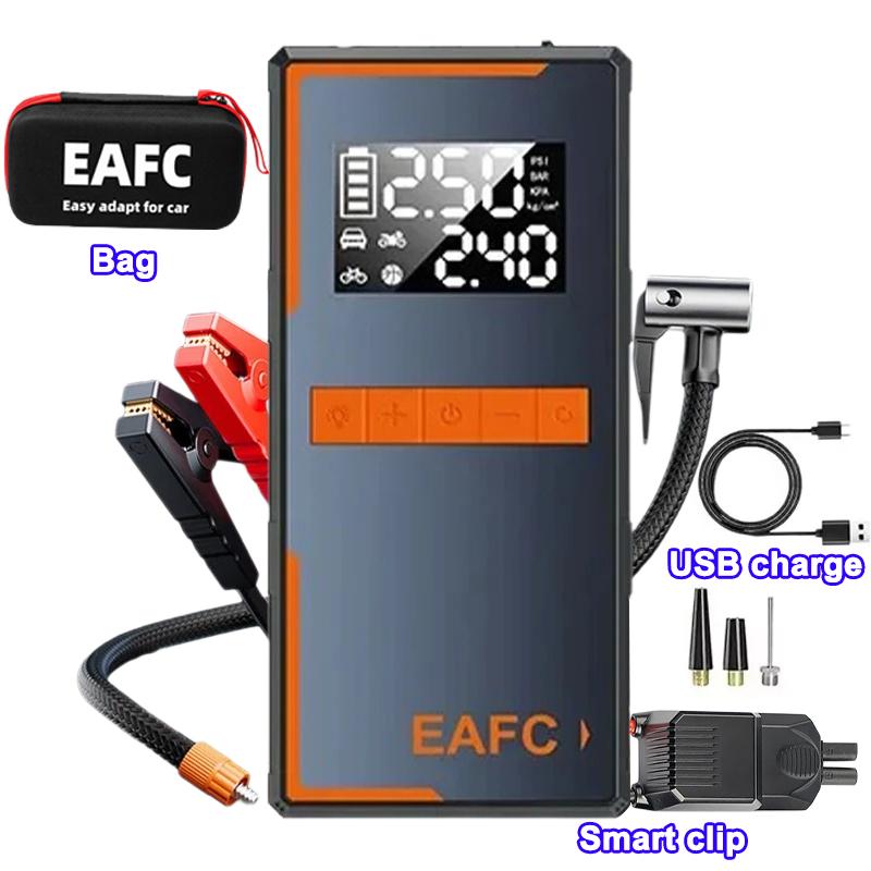 12В Портативный 1200А Автомобильный Пуско-зарядное устройство Power Bank Надувной Насос Светодиодное Освещение 150PSI Автомобильный Бустер Воздушный Компрессор Для Автомобилей