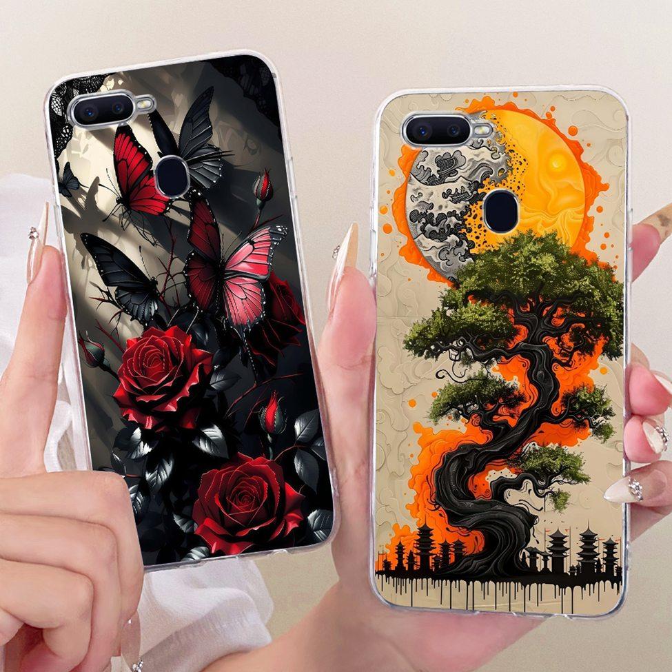 For Oppo F9 Cover For Oppo F9 Pro Case Transparent Cute Kawaii Fashion Butterfly Funny Painted Casing CPH1823 CPH1881 CPH1825