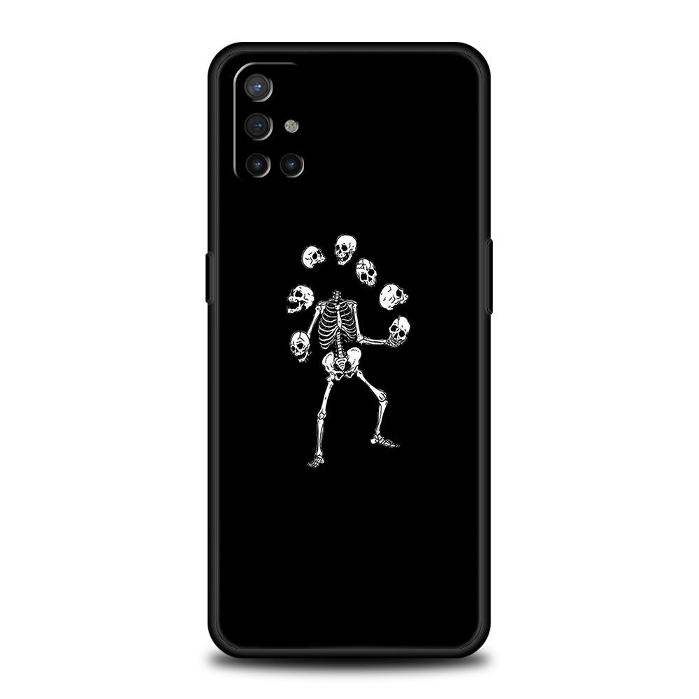 Чехол для телефона для OnePlus 12 11 10 9 Pro 9T 12R 10R 9R 9RT 10T 8T 8 7 6T 7T Nord 2T CE 2 5G N200 N10 N100 Мягкий чехол Смешной скелет