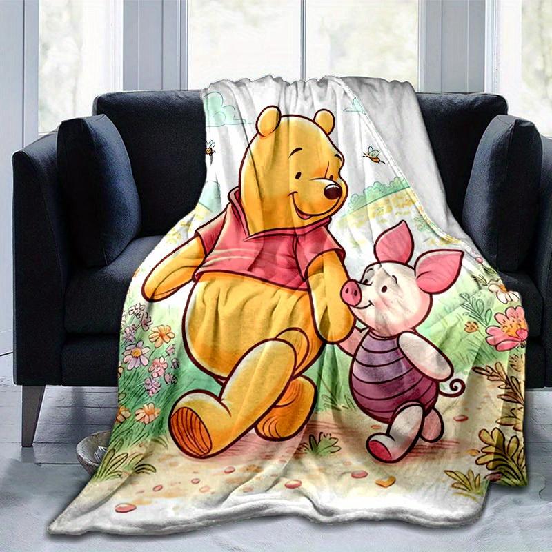 1pc Cartoon Winnie The Pooh And Piglet Blanket, Soft Warm Throw Blankets For Bed Couch Sofa, Home Decor Gift For Friends and Family, All Sea