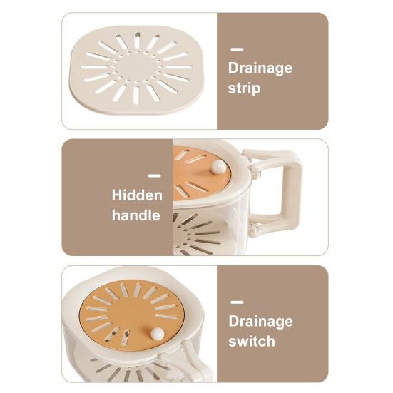 Корзина для сушки с разборной конструкцией Прозрачная видимая Штабелируемая Многофункциональный контейнер для сушки Полый сетчатый поддон