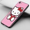 Чехол KT70 Hello Kitty для Xiaomi Poco X6 X4 M5 M6 F5 F6 C65 C55 C50 C51 C40 Redmi Note 7 8 14C A3X 13C 12C 11 10A 9C Pro черный мягкий чехол