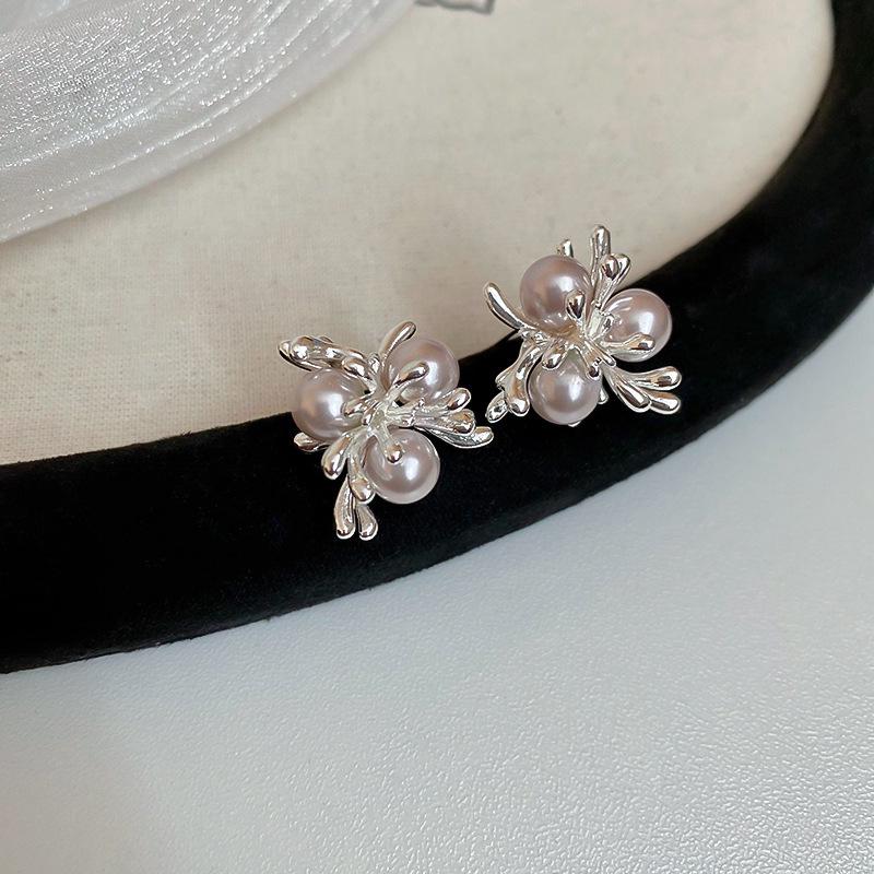 Серьги-кисточки из циркона и жемчуга «Серебряная игла» - Элегантный ретро-дизайн для женщин