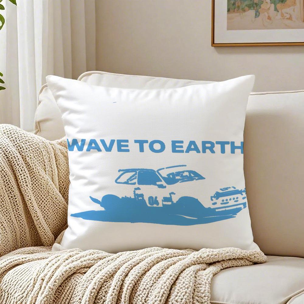 Music Dreamy wwave to eearth Cushion Cover Pillowcase Antidustmite living Room Sofa Decor Cushion Room
