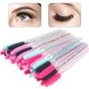 50 Pcs Silicone Crystal Mascara Wands Applicator Disposable Diamond Eyelash Brushes Comb for Women Beauty Makeup Brush Tools