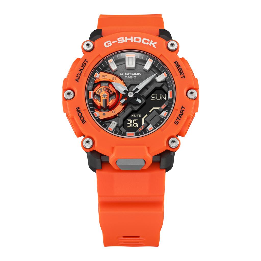 Casio Мужские часы G-SHOCK GA-2200M-4A, цифровые, кварцевые, ударопрочные, водонепроницаемые 200 м, из смолы