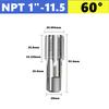 G NPT 55 °/60 ° HSS метчик для трубной резьбы 1/8 1/4 3/8 1/2 3/4 1 дюйм 2 дюйма, используется для инструментов для нарезания внутренней резьбы в водопроводных трубах