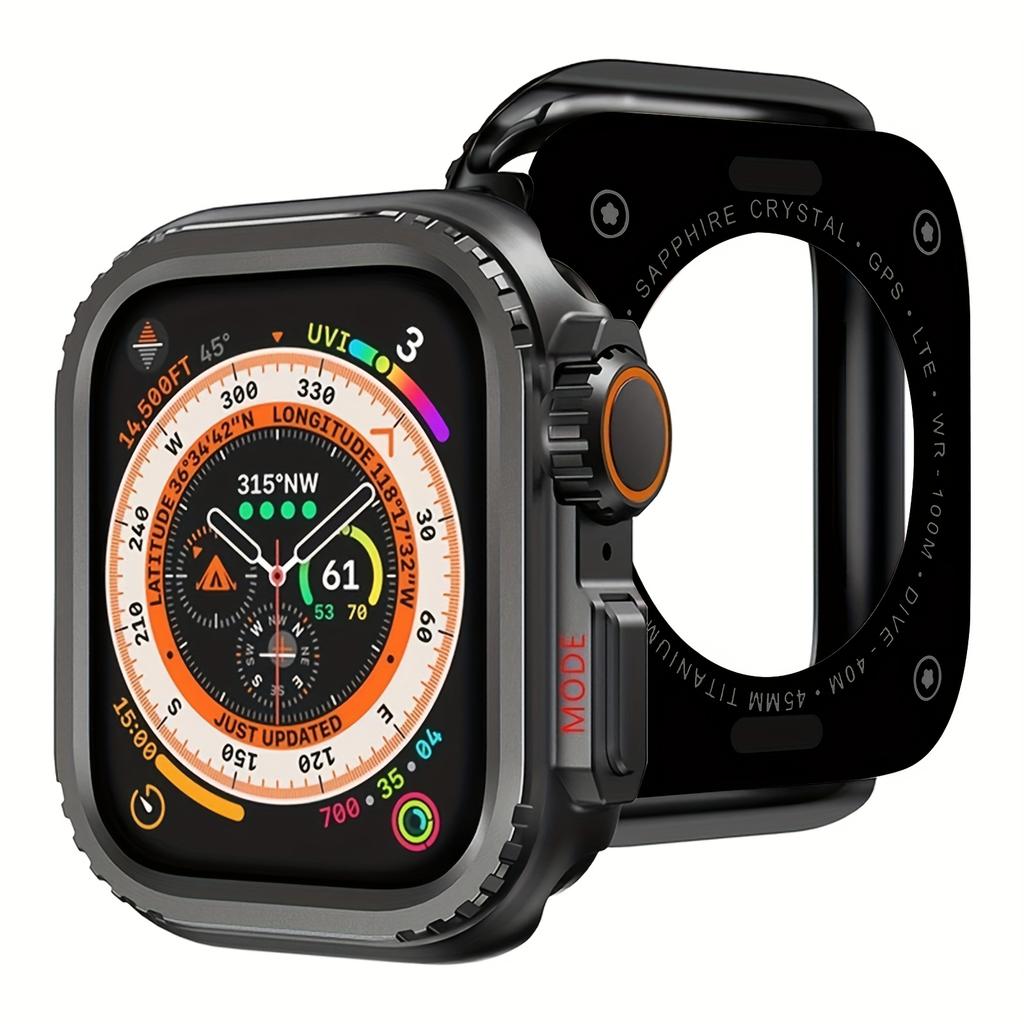 Металлический корпус Ultra Look для iWatch Series 9/8/7/6/5/4/SE2/SE 44/45 мм Защитные элементы для Apple Watch + Комплект для обновления Ultra 2/1