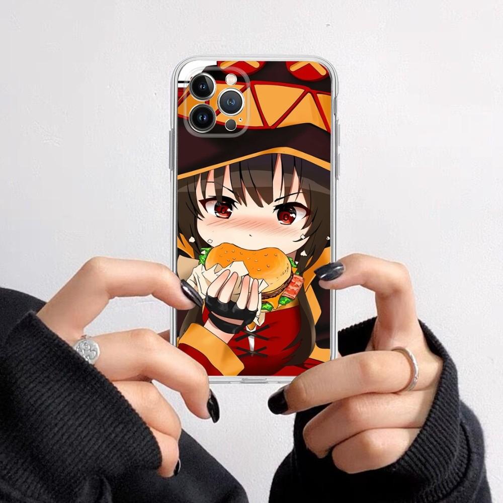 Чехол для телефона Мегумин для iPhone 16 15 8 7 6 6S Plus X SE XR XS 14 11 12 13 Mini Pro Max Мобильный чехол