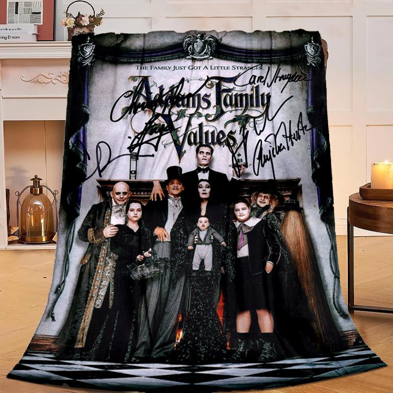 1PC Wednes-day Gothic Flannel Blanket Gift, Suitable for Both Men And Women, Soft Ideal for Beds And Sofa, Birthday Or Christmas Gift
