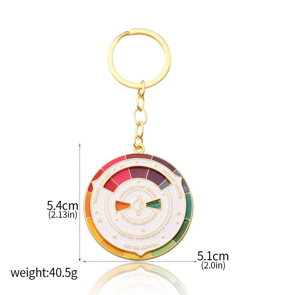 Rotatable Color Wheel Keyring Palette Rotable Color Palette Keychain  Clothing Accessories.